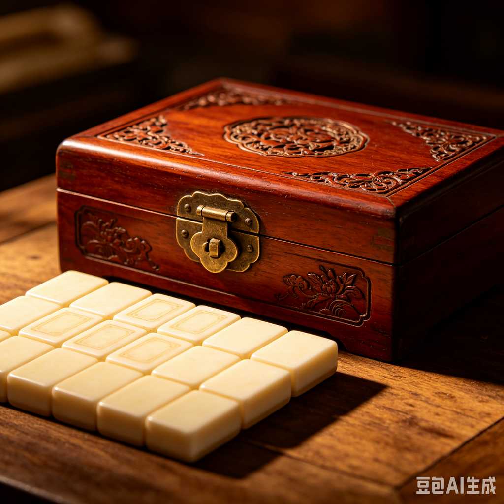 compact mahjong set with case