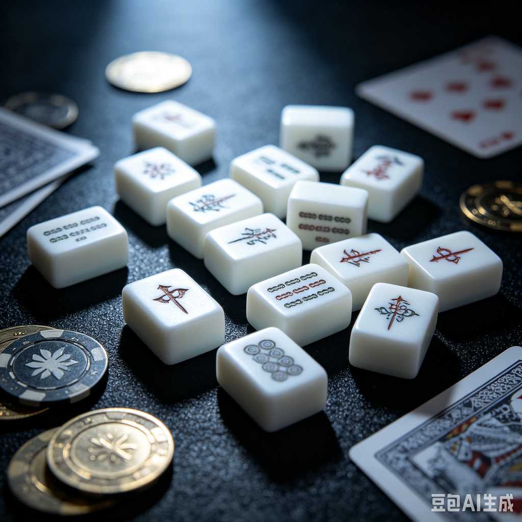 blue mahjong tiles